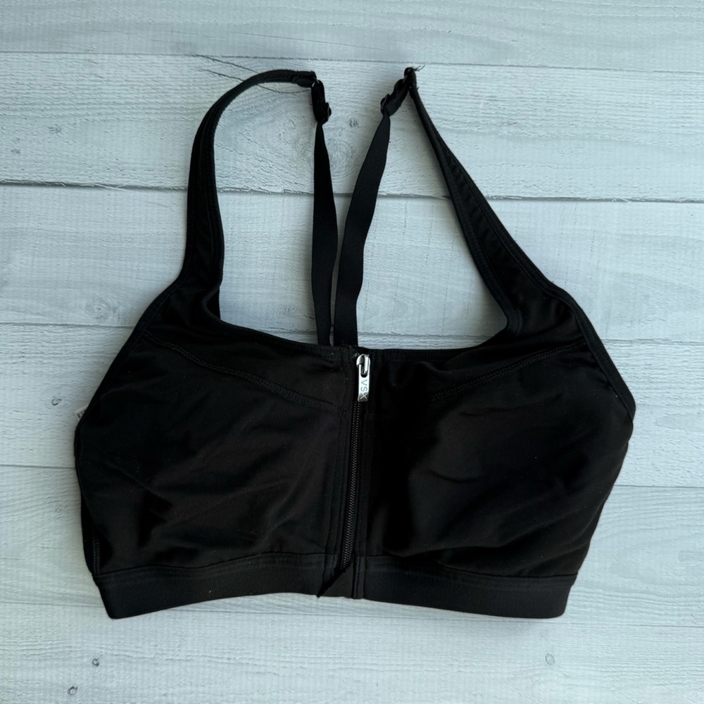 VSX Victorias Secret Sport Black Zip Women's Sports Bra 32B